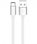 Usams U-Right Standaard USB naar USB-C Kabel (100cm) - Zilver