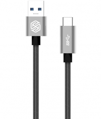 Nillkin Type-C Elite USB 3.0A naar USB-C Kabel (1m) - Zwart/Grijs