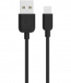 Usams U-Turn Standaard USB naar Lightning Kabel (100cm) - Zwart