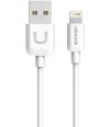 Usams U-Turn Standaard USB naar Lightning Kabel (100cm) - Wit