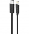 Usams U-Gee USB Type-C naar Lightning Kabel (100cm) - Zwart