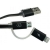 Remax Aurora USB naar Micro USB en Lightning Kabel - Zwart (1m)