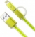 Remax Aurora USB naar Micro USB en Lightning Kabel - Groen (1m)