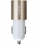 Rock Motor Dual USB Autolader / Car Charger 2.1A - Goud/Wit