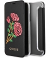 Guess Flower Desire Book Case voor iPhone X/XS (5.8'') - Zwart