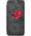 Guess 4G Flower Desire BookCase Apple iPhone X/XS (5.8'') - Grijs