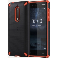 Nokia Origineel Rugged Impact Hard Case - Nokia 5 - Zwart/Oranje