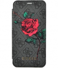 Guess 4G Flower Desire BookCase voor iPhone 6/6S/7/8 Plus - Grijs