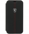 Ferrari VerticalStripe LeatherCase Apple iPhone X/XS (5.8") Zwart