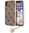 Guess 4G Charms Hard Case voor Apple iPhone X/XS (5,8'') - Bruin