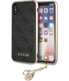 Guess 4G Charms Hard Case voor Apple iPhone X/XS (5,8'') - Grijs