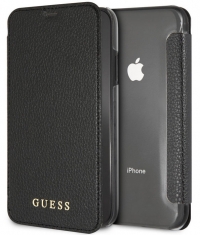Guess IriDescent Book Case voor Apple iPhone XR (6.1") - Zwart