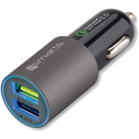 4Smarts Qualcomm Quick Charge Dual USB Autolader 3.1A - Zwart