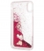 Guess Hearts Liquid Glitter Case iPhone XS Max (6.5") - Raspberry