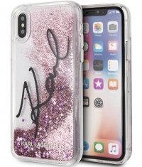 Karl Lagerfeld Star Glitter Case - iPhone X/XS (5.8") - Roségoud