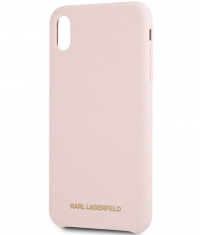 Karl Lagerfeld Silicone Case Apple iPhone XS Max (6.5") Roségoud