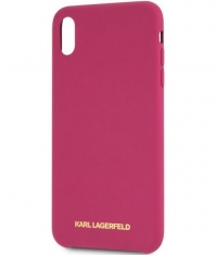 Karl Lagerfeld Silicone Case - Apple iPhone XS Max (6.5") - Roze