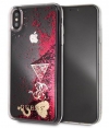 Guess Hearts Liquid Glitter HardCase iPhone X/XS (5.8") Raspberry