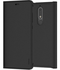 Nokia Origineel Slim Flip Case PU Leder Nokia 5.1 (2018) - Zwart