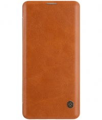 Nillkin Qin PU Leather Book Case voor Samsung Galaxy S10 - Bruin