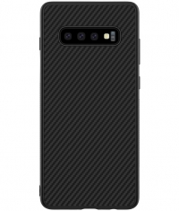 Nillkin HardCase Synthetisch Carbon Samsung Galaxy S10+ - Zwart