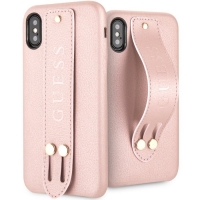 Guess Saffiano Strap Hard Case Apple iPhone X/XS (5.8") Roségoud