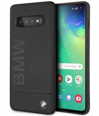 BMW Signature Leather Hard Case - Samsung Galaxy S10e - Zwart