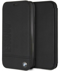 BMW Signature Leather BookCase - Apple iPhone XR (6.1'') - Zwart