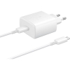 Samsung Fast Charge 45W Travel Adapter + USB Type-C naar C - Wit