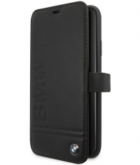 BMW Signature Leather Book Case iPhone 11 Pro Max (6.5'') - Zwart