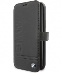 BMW Signature Leather Book Case - Apple iPhone 11 (6.1'') - Zwart