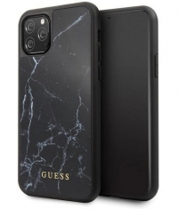 Guess Marble Hard Case - Apple iPhone 11 Pro Max (6.5'') - Zwart