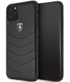 Ferrari Heritage Leather Hard Case - iPhone 11 Pro Max - Zwart