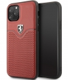 Ferrari Perforated Leather Hard Case iPhone 11 Pro Max - Rood