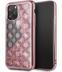 Guess 4G Liquid Glitter Hard Case Apple iPhone 11 Pro Max - Rosé