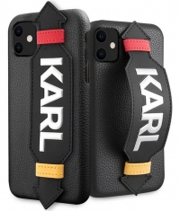 Karl Lagerfeld Strap Hard Case - Apple iPhone 11 (6.1") - Zwart
