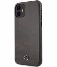 Mercedes-Benz Wood Line Hard Case iPhone 11 (6.1'') - Donkerbruin