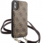 Guess 4G Crossbody Back cover - Apple iPhone X/XS (5.8'') - Bruin