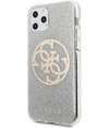 Guess Circle Glitter Hard Cover iPhone 11 Pro (5.8'') - Zilver