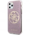 Guess Circle Glitter Hard Cover iPhone 11 Pro (5.8'') - Roze