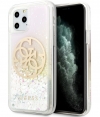 Guess Liquid Glitter Circle Hard Case iPhone 11 Pro (5.8") - Roze