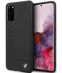 BMW Signature Leather Backcover - Samsung Galaxy S20 - Zwart