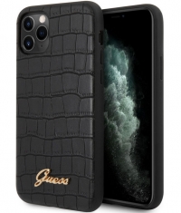 Guess Crocodile Hard Case Apple iPhone 11 Pro Max (6.5") - Zwart