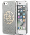Guess Circle Glitter Hard Cover - iPhone 7/8/SE (2020) - Zilver