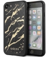 Guess Marble Glitter Hard Case Apple iPhone 7/8/SE (2020) - Zwart