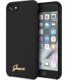Guess Silicone Retro Hard Case Apple iPhone 7/8/SE (2020) - Zwart