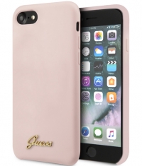 Guess Silicone Retro Hard Case Apple iPhone 7/8/SE (2020) - Roze