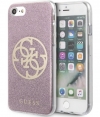 Guess Circle Glitter Hard Cover - iPhone 7/8/SE (2020) - Roze