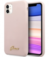 Guess Silicone Retro Hard Case - Apple iPhone 11 (6.1'') - Roze