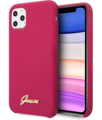 Guess Silicone Retro Hard Case - iPhone 11 Pro (5.8'') - Burgundy